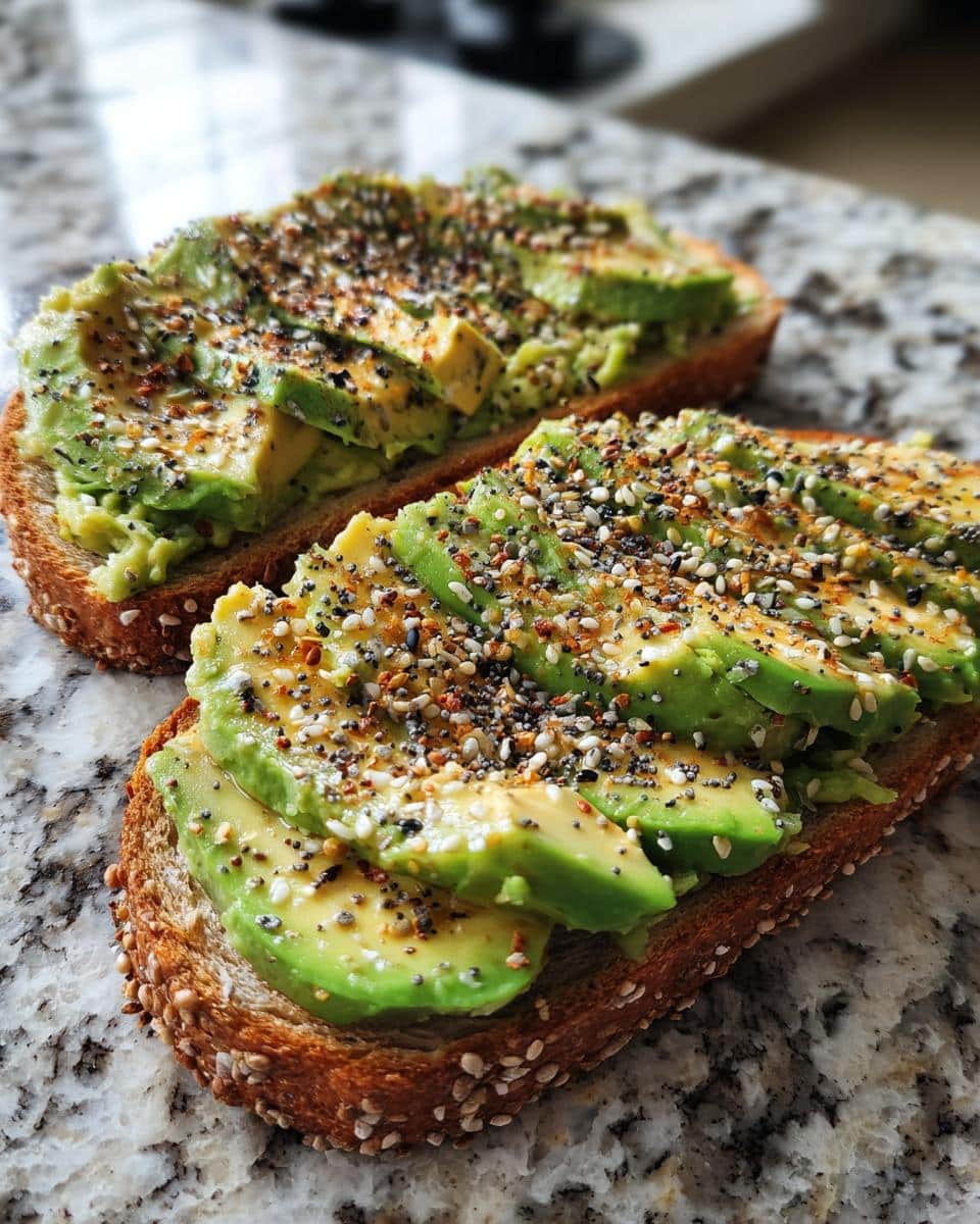 Loaded Avocado Toast with Everything Bagel Seasoning - detail 1
