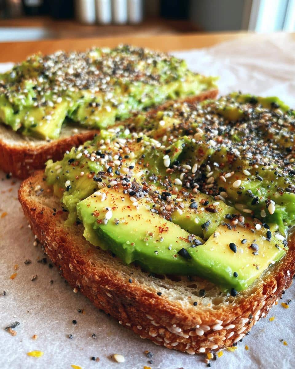 Loaded Avocado Toast with Everything Bagel Seasoning - detail 2