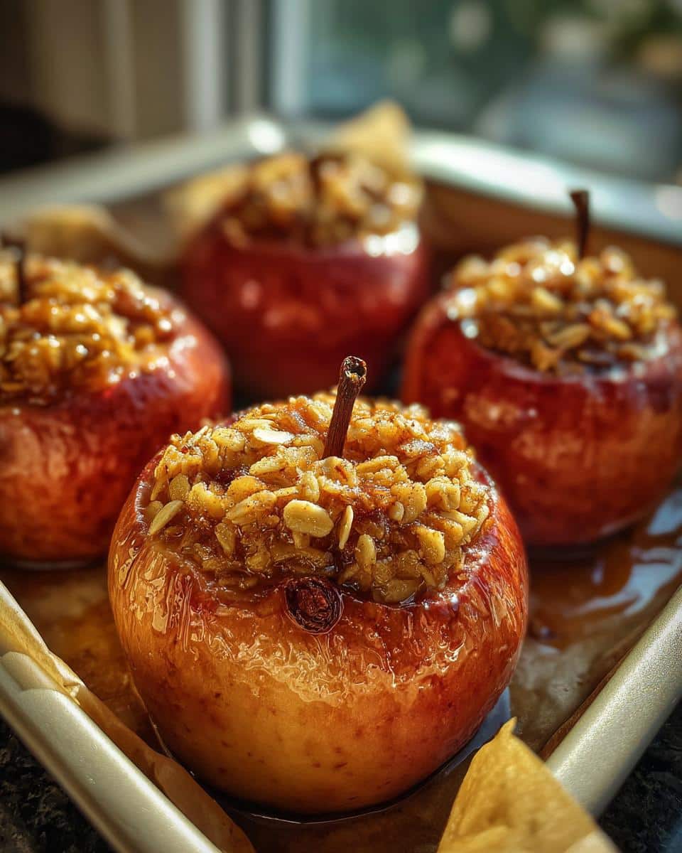 Baked Apples with Cinnamon & Oats - detail 1