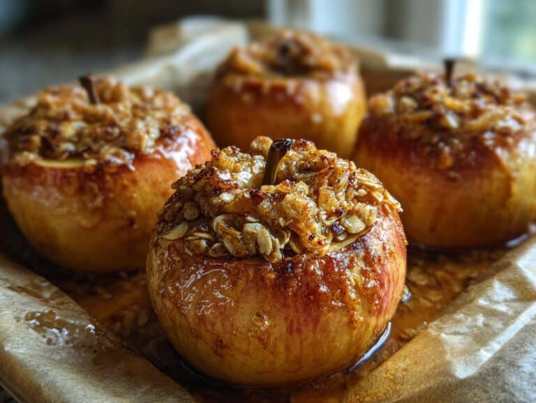 Baked Apples with Cinnamon & Oats