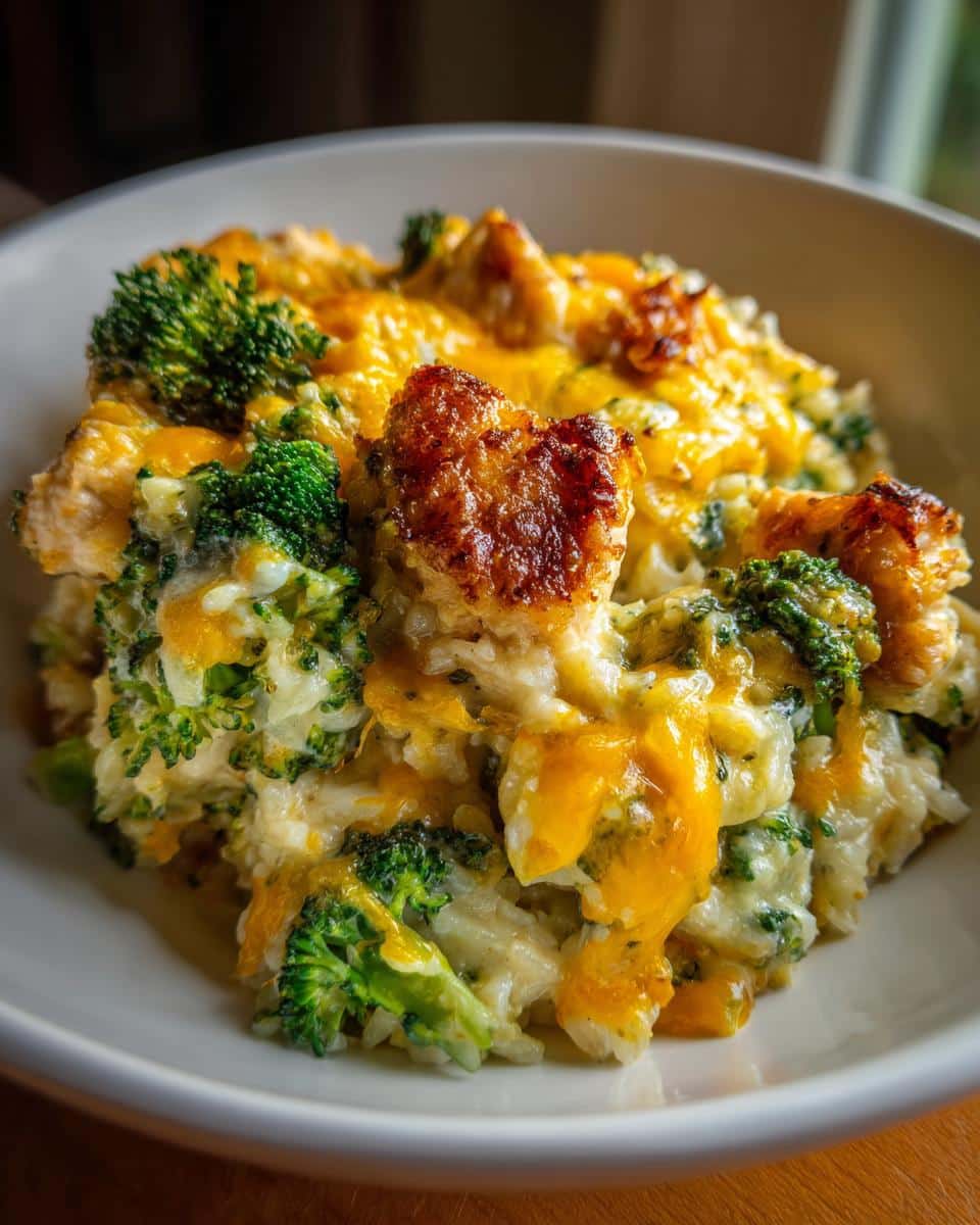 Broccoli Cheddar Chicken and Rice Casserole - detail 1