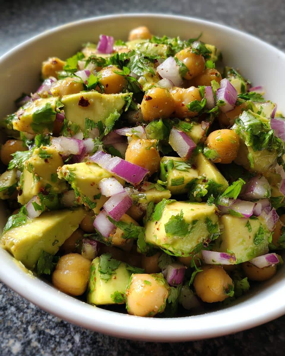 Chickpea and Avocado Salad - detail 1