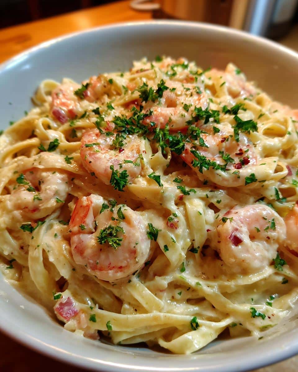 Creamy Shrimp Alfredo Pasta - detail 1