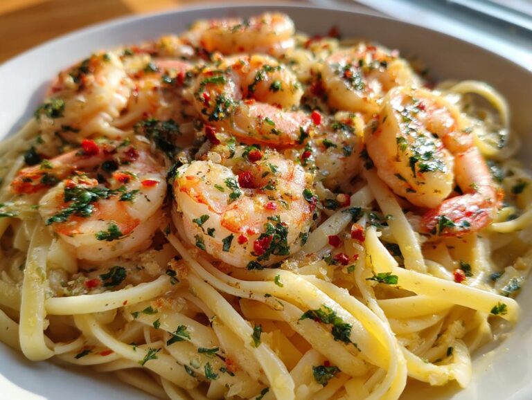Easy Baked Shrimp Scampi Pasta