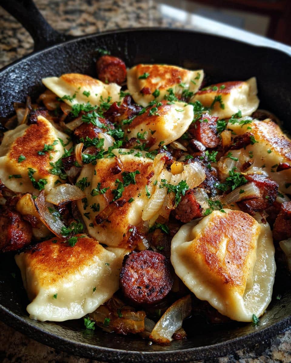 Easy Pierogies and Kielbasa Skillet - detail 1