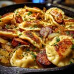 Easy Pierogies and Kielbasa Skillet