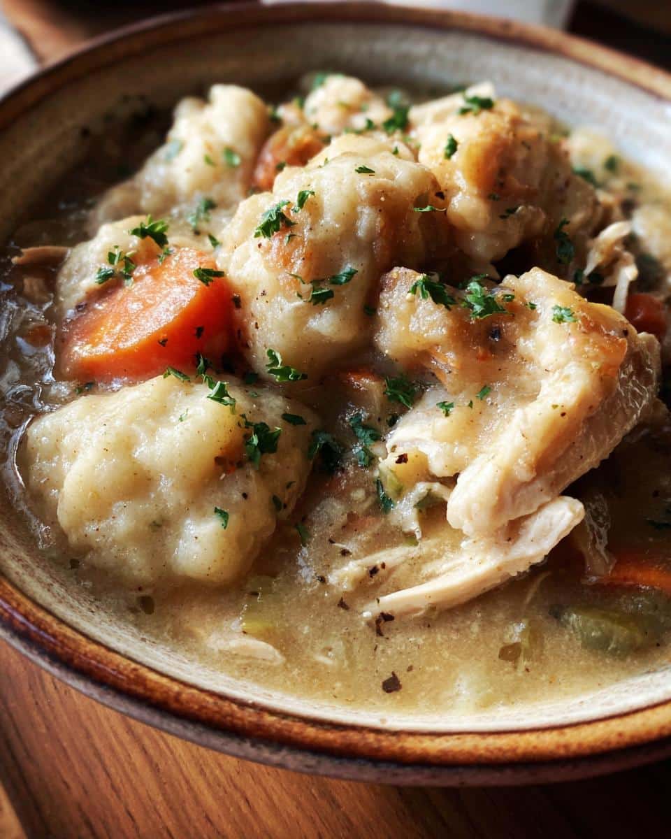 Easy Slow Cooker Chicken and Dumplings - detail 1