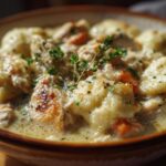 Easy Slow Cooker Chicken and Dumplings