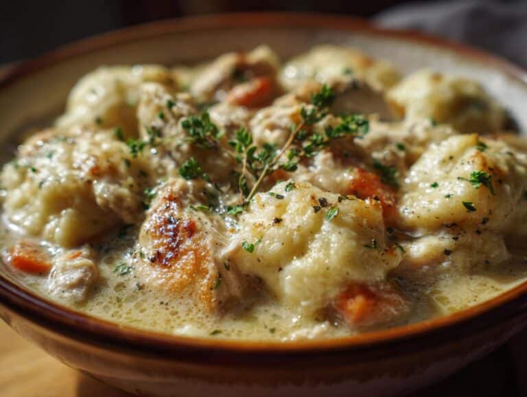 Easy Slow Cooker Chicken and Dumplings
