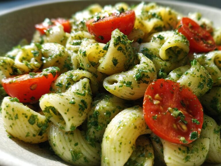 Fresh Pesto Pasta with Cherry Tomatoes