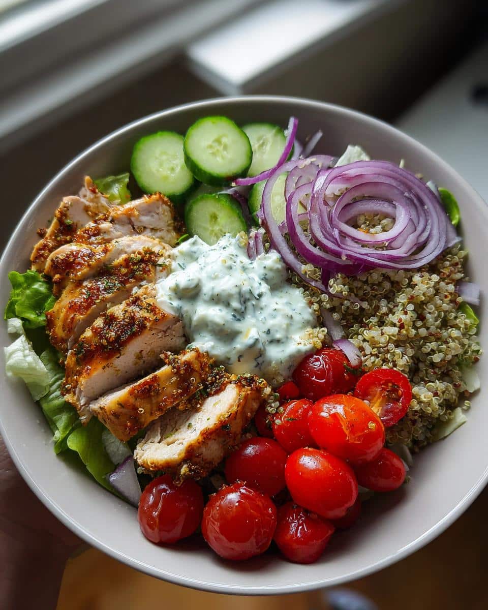 Greek Chicken Bowls - detail 2