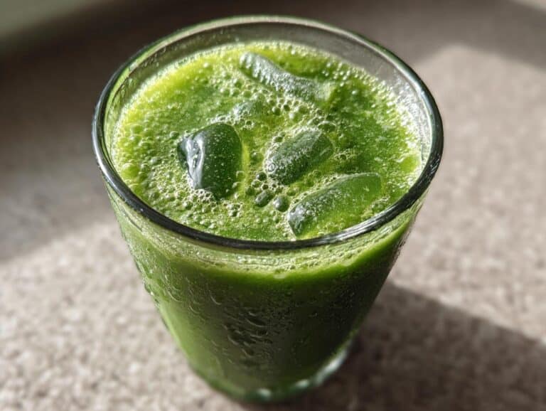 Green Detox Smoothie (Spinach, Banana, Pineapple)