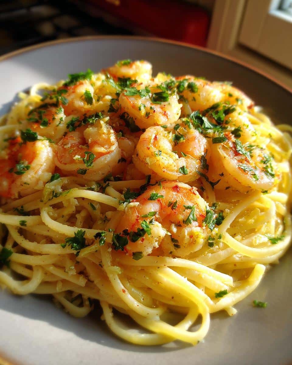 Lemon Garlic Shrimp Scampi - detail 1
