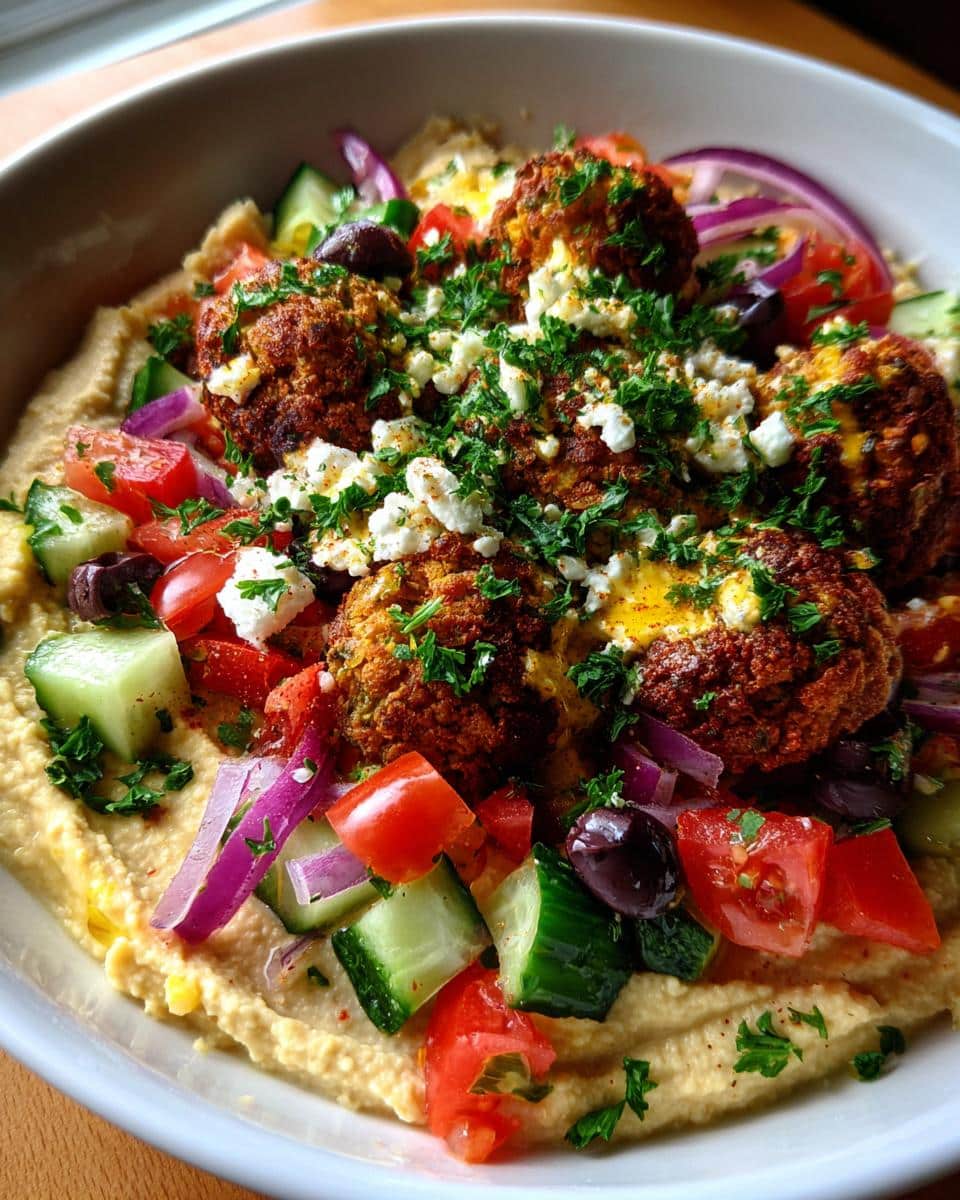 Mediterranean Hummus & Falafel Bowls - detail 2