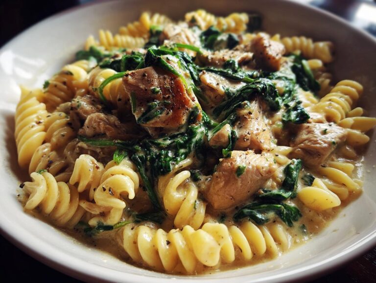 One-Pot Creamy Chicken & Spinach Pasta