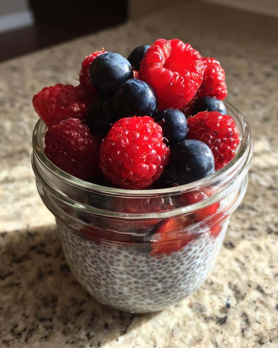 Overnight Chia Pudding with Berries - detail 2