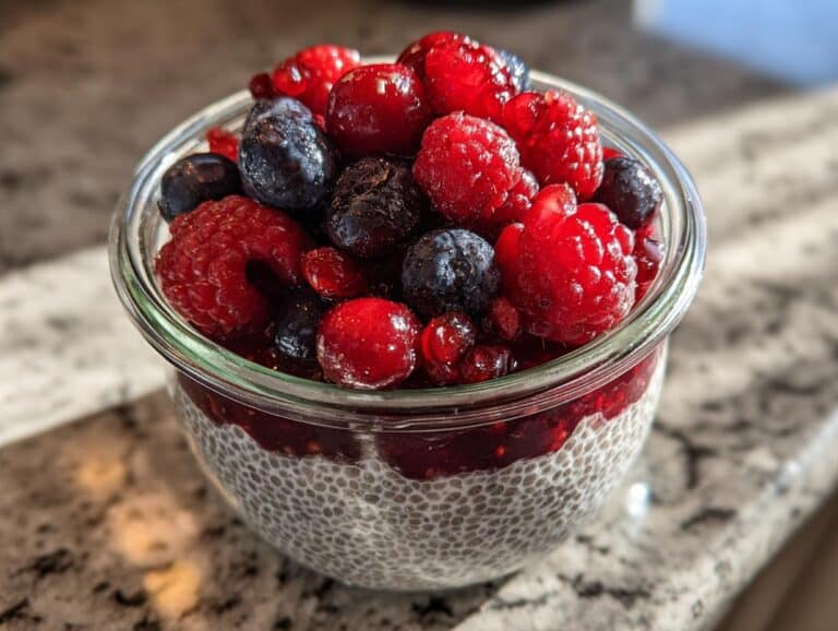 Overnight Chia Pudding with Berries