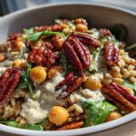 Pecans and Barley Chickpea Bowl