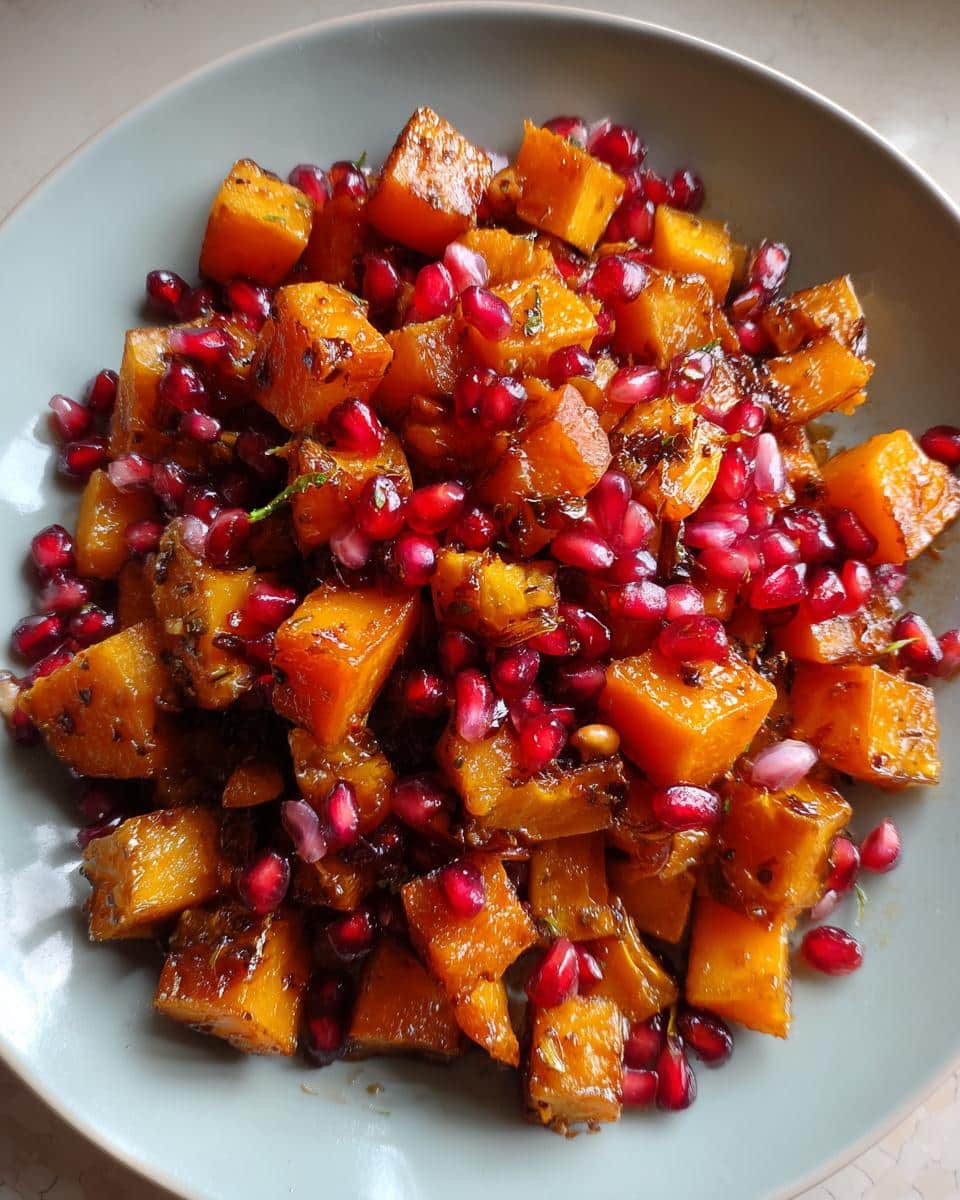 Roasted Squash Pomegranate Salad - detail 1