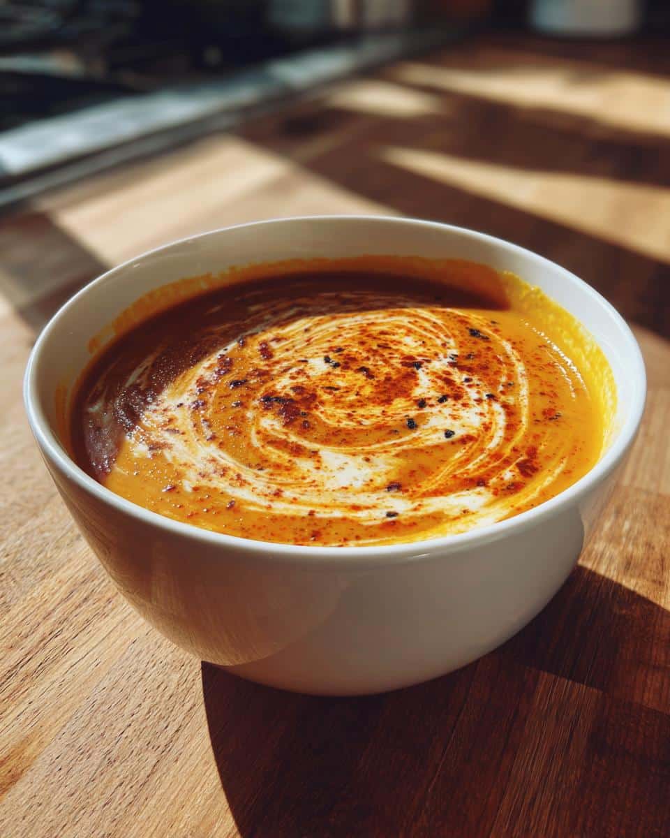 Spicy Carrot-Ginger Soup with Harissa - detail 1