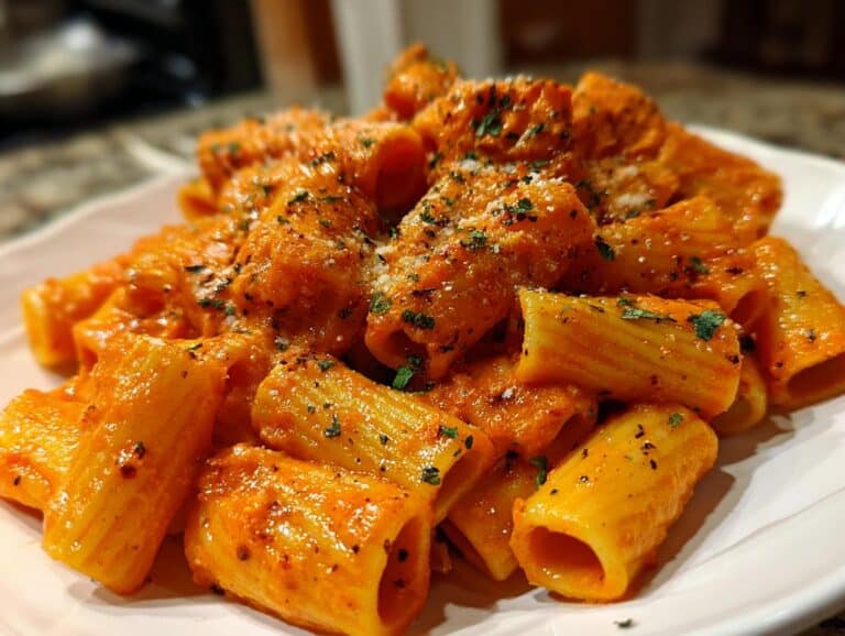 Spicy Rigatoni with Creamy Tomato Sauce