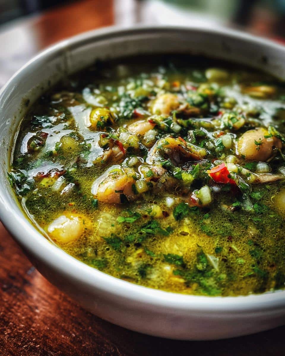 Vegetarian Pozole Verde - detail 1