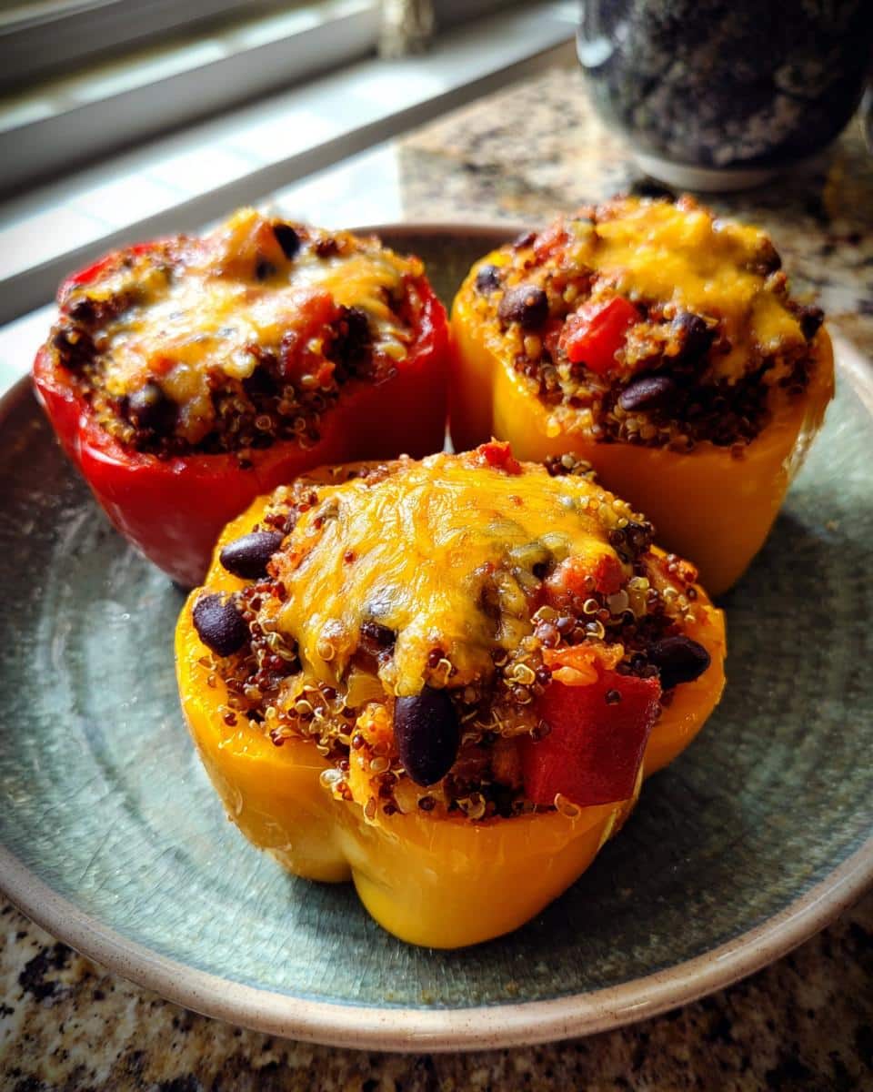 Vegetarian Stuffed Bell Peppers - detail 1