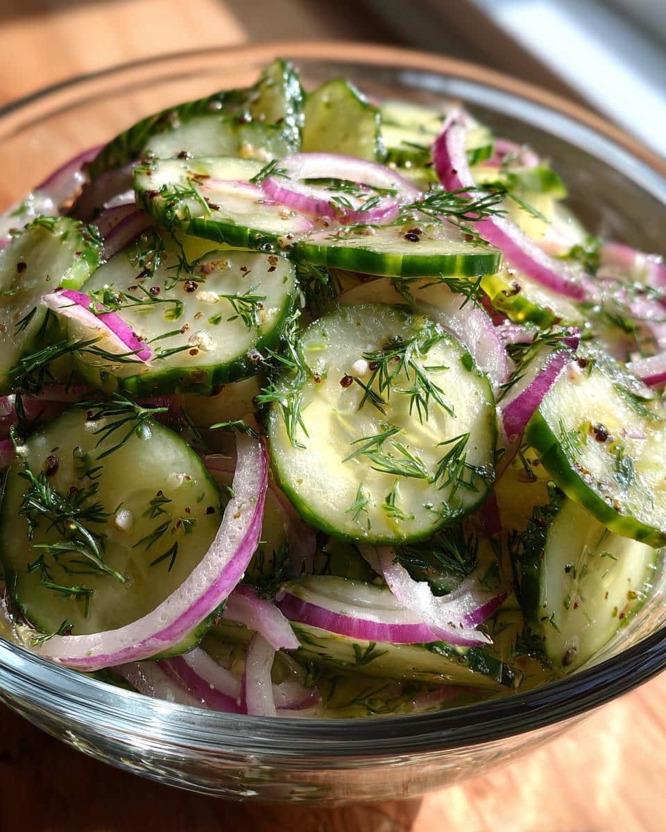 Vinegar Cucumber Salad - detail 1