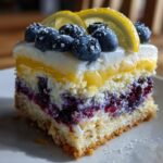 Blueberry Lemon Drop Slushie Cake