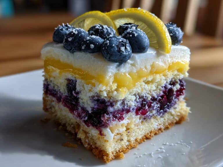 Blueberry Lemon Drop Slushie Cake