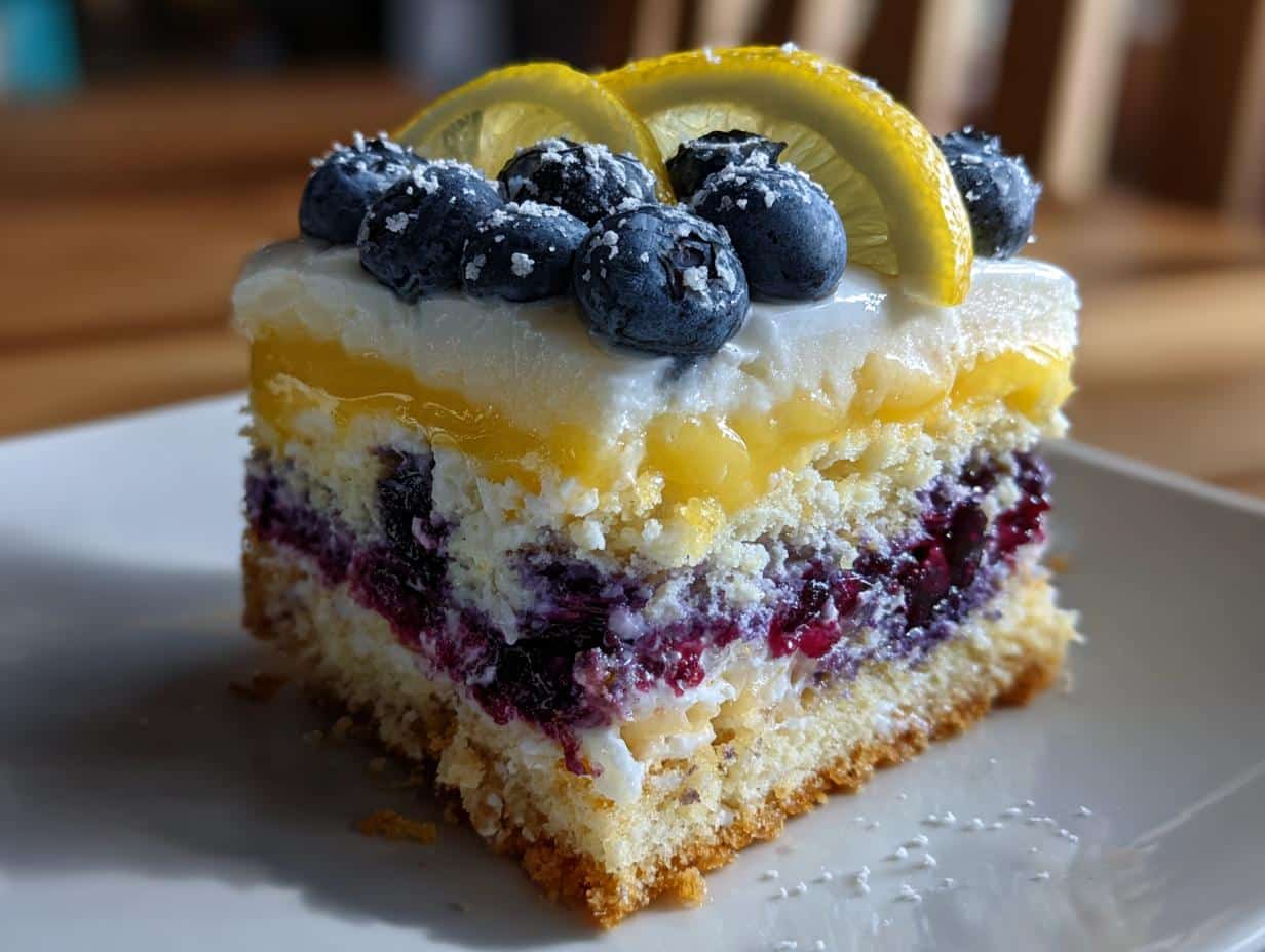 Blueberry Lemon Drop Slushie Cake