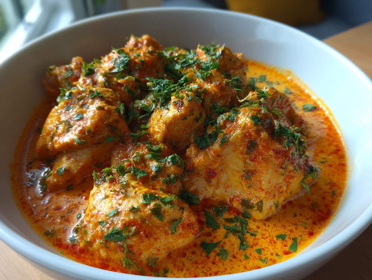 Chicken Stew with Cream and Paprika