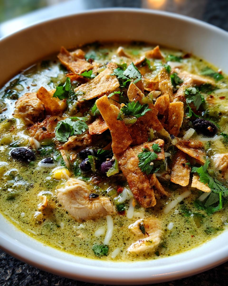 Creamy Green Chili Tortilla Soup - detail 1