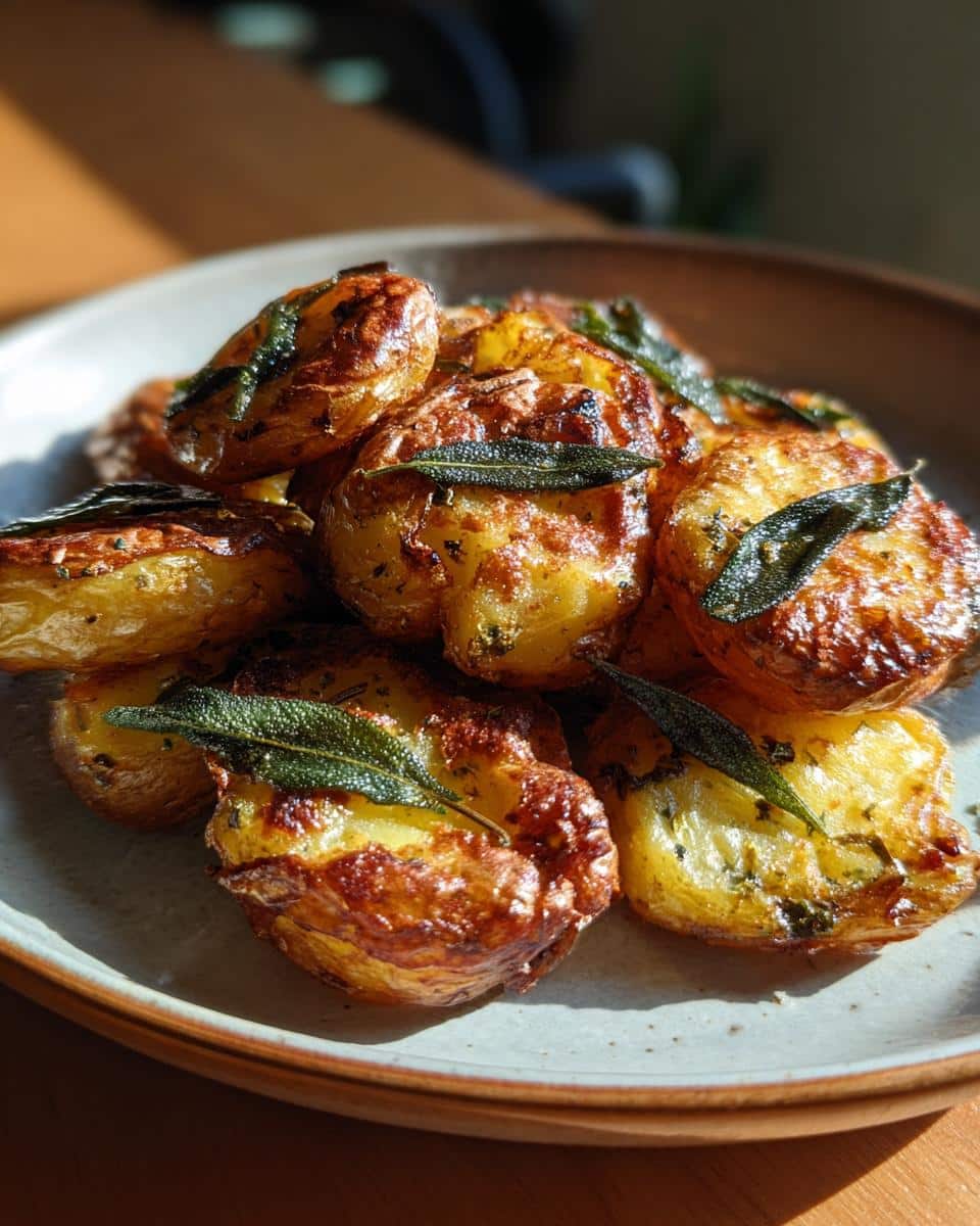 Crispy Brown Butter Sage Smashed Potatoes - detail 1
