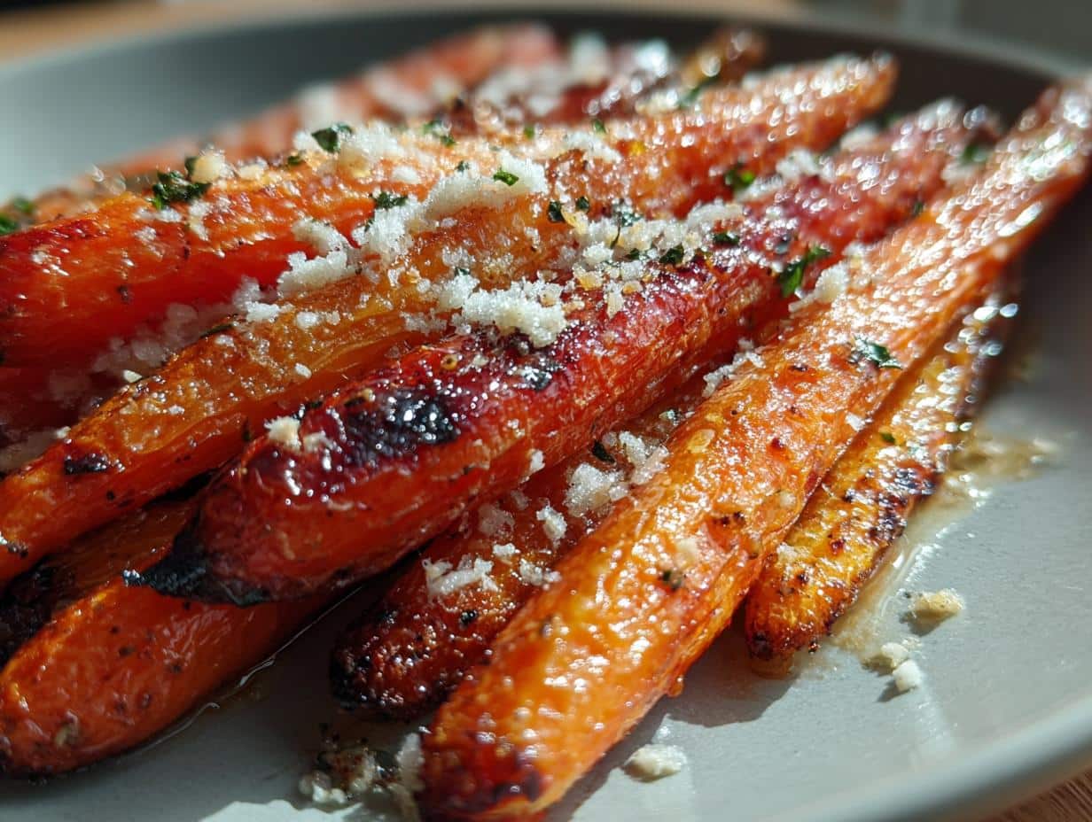 Garlic Parmesan Roasted Carrots