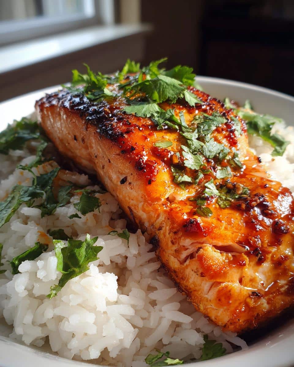 Miso-Turmeric Salmon and Coconut Rice - detail 1