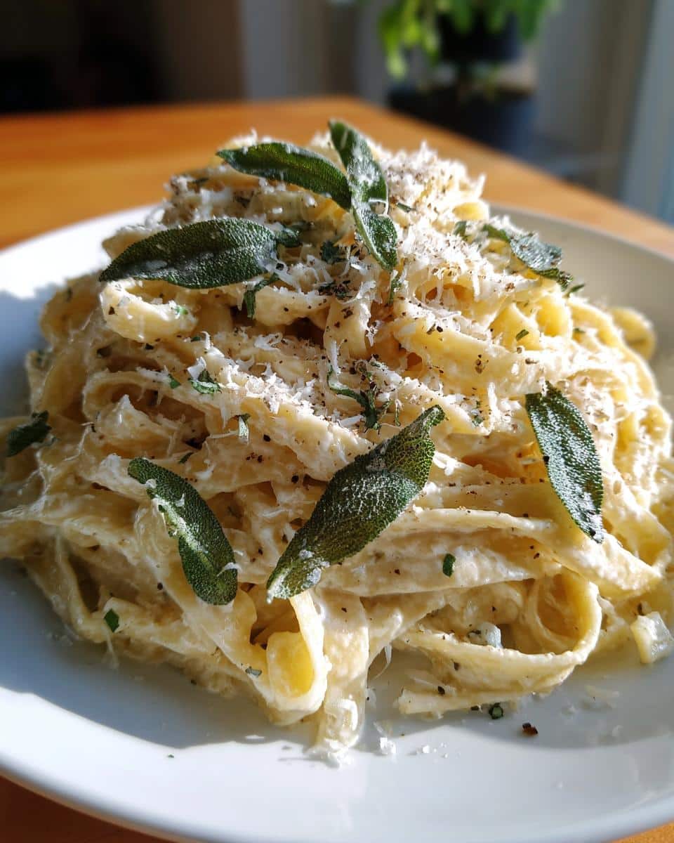 Pasta Alfredo with Brown Butter Sage - detail 1