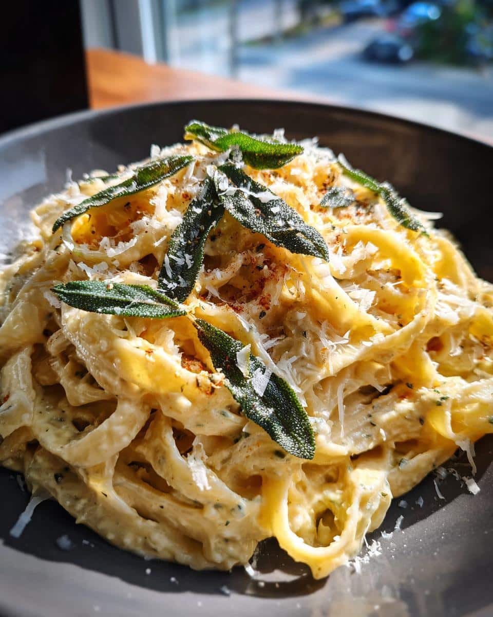 Sage Brown Butter Pumpkin Pasta Alfredo - detail 1