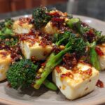 Silken Tofu with Roasted Broccoli and Chile Crisp