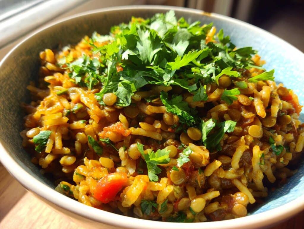 Spiced Lentil and Rice Pilaf